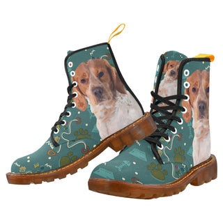 Brittany Spaniel Dog Black Boots For Women - TeeAmazing