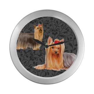 Yorkie Lover Silver Color Wall Clock - TeeAmazing