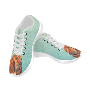 Bloodhound Lover White Sneakers for Men - TeeAmazing