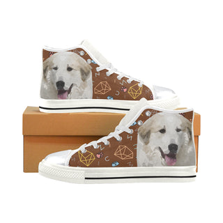 Great Pyrenees Dog White High Top Canvas Shoes for Kid - TeeAmazing