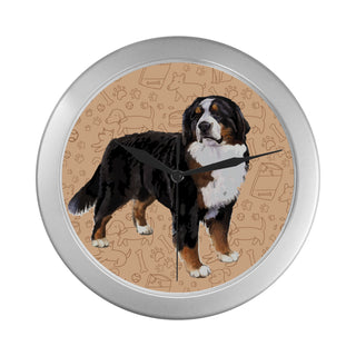 Bernese Mountain Silver Color Wall Clock - TeeAmazing