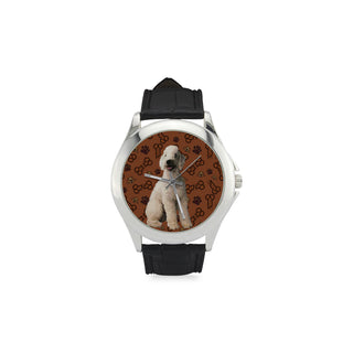 Bedlington Terrier Dog Women's Classic Leather Strap Watch - TeeAmazing