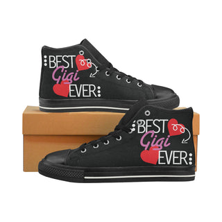 Gigi Black High Top Canvas Women's Shoes/Large Size - TeeAmazing