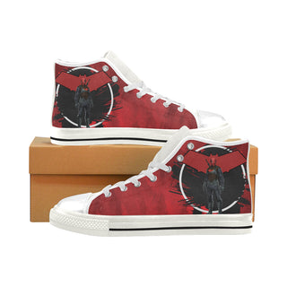 Red Hood White Men’s Classic High Top Canvas Shoes - TeeAmazing