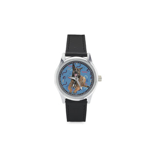 Belgian Malinois Kid's Stainless Steel Leather Strap Watch - TeeAmazing