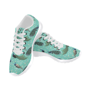 Peacock White Sneakers for Men - TeeAmazing