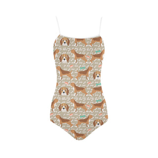 Beagle Pattern Strap Swimsuit - TeeAmazing