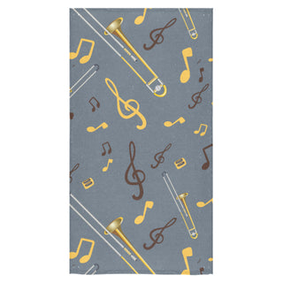 Trombone Pattern Bath Towel 30"x56" - TeeAmazing