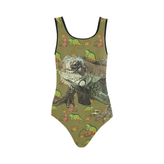 Iguana Vest One Piece Swimsuit - TeeAmazing