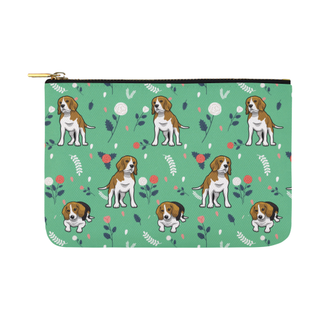 Beagle Flower Carry-All Pouch 12.5''x8.5'' - TeeAmazing