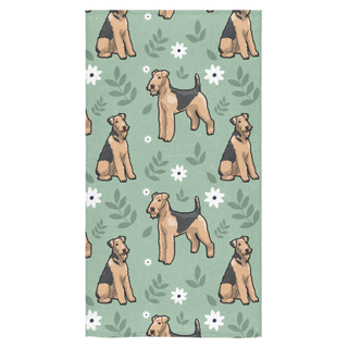 Airedale Terrier Flower Bath Towel 30"x56" - TeeAmazing
