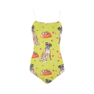 Boxer Water Colour Pattern No.2 Strap Swimsuit - TeeAmazing