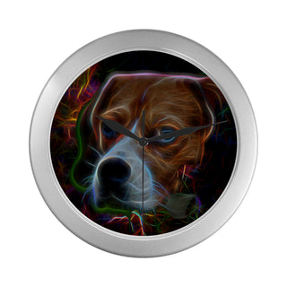 Beagle Glow Design 2 Silver Color Wall Clock - TeeAmazing