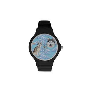 Husky Lover Unisex Round Plastic Watch - TeeAmazing