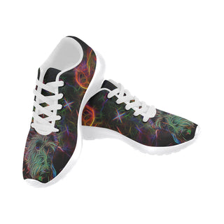 Scottish Terrier Glow Design 1 White Sneakers Size 13-15 for Men - TeeAmazing