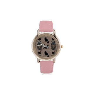 Chantilly-Tiffany Women's Rose Gold Leather Strap Watch - TeeAmazing