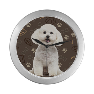 Bichon Frise Dog Silver Color Wall Clock - TeeAmazing