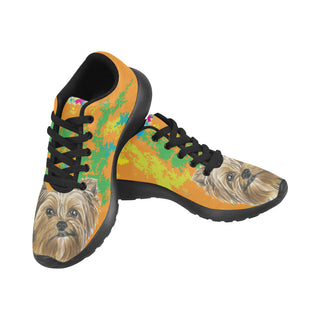 Yorkshire Terrier Water Colour Pattern No.2 Black Sneakers Size 13-15 for Men - TeeAmazing