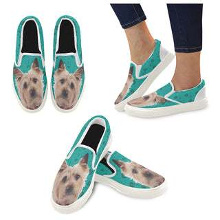 Cairn terrier White Women's Slip-on Canvas Shoes - TeeAmazing
