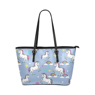Unicorn Pattern Leather Tote Bag/Small - TeeAmazing