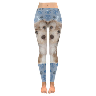 Schnoodle Dog Low Rise Leggings (Invisible Stitch) (Model L05) - TeeAmazing