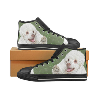 Poodle Lover Black Men’s Classic High Top Canvas Shoes /Large Size - TeeAmazing