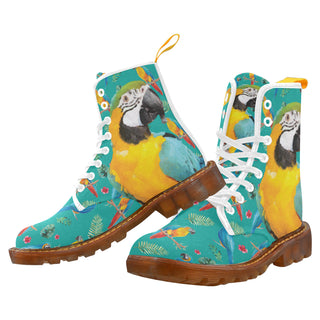 Parrot White Boots For Women - TeeAmazing
