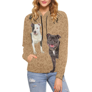 Staffordshire Bull Terrier Lover All Over Print Hoodie for Women - TeeAmazing