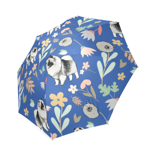 Keeshound Flower Foldable Umbrella - TeeAmazing