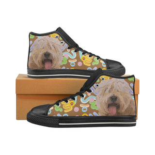 Soft Coated Wheaten Terrier Black High Top Canvas Shoes for Kid - TeeAmazing