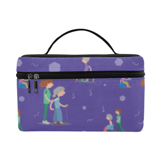 Physical Therapist Pattern Cosmetic Bag/Large - TeeAmazing