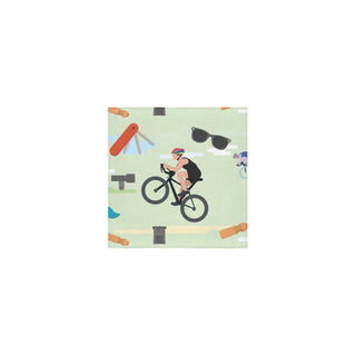 Cycling Pattern Square Towel 13x13 - TeeAmazing