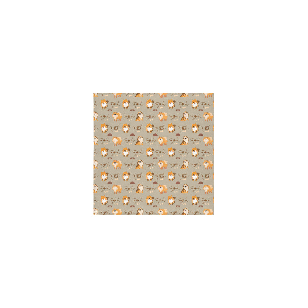 Pomeranian Pattern Square Towel 13x13 - TeeAmazing