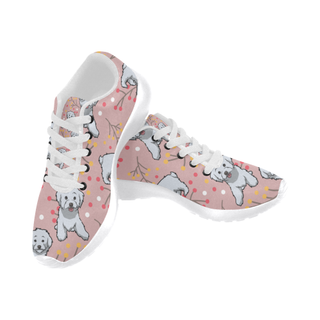 Maltipoo Flower White Sneakers Size 13-15 for Men - TeeAmazing