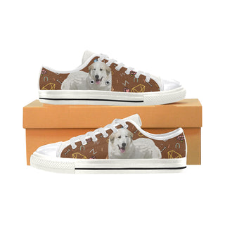 Great Pyrenees Dog White Canvas Women's Shoes/Large Size - TeeAmazing