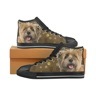 Cairn Terrier Dog Black High Top Canvas Women's Shoes/Large Size - TeeAmazing