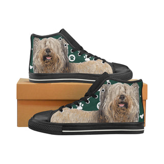 Skye Terrier Black High Top Canvas Women's Shoes/Large Size - TeeAmazing