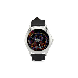 Rottweiler Glow Design 1 Women's Classic Leather Strap Watch - TeeAmazing