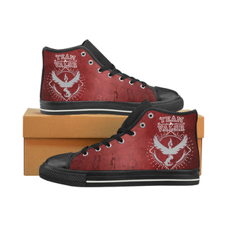 Team Valor Black High Top Canvas Shoes for Kid - TeeAmazing