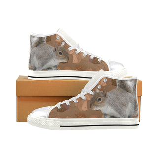 Squirrel White High Top Canvas Women's Shoes/Large Size - TeeAmazing