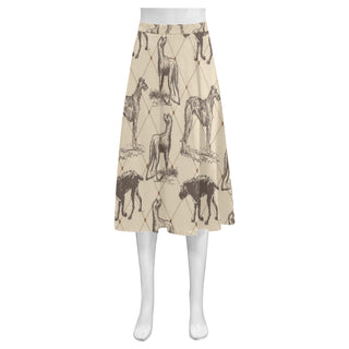 Scottish Deerhounds Mnemosyne Women's Crepe Skirt (Model D16) - TeeAmazing