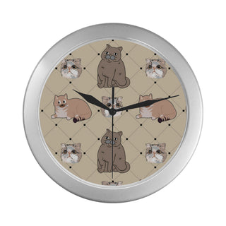 Exotic Shorthair Silver Color Wall Clock - TeeAmazing