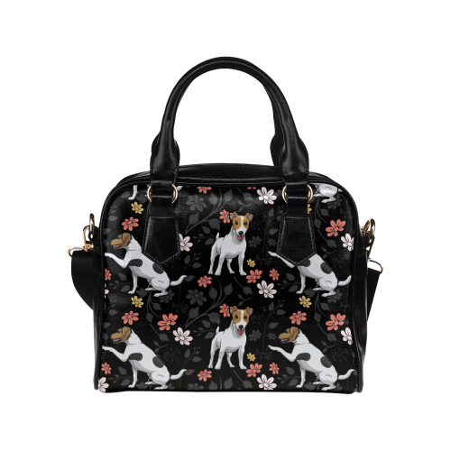 Jack Russell Terrier Flower Shoulder Handbag - TeeAmazing