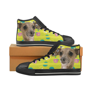 Italian Greyhound Black Men’s Classic High Top Canvas Shoes - TeeAmazing