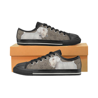 Sealyham Terrier Dog Black Canvas Women's Shoes/Large Size - TeeAmazing