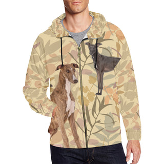 Greyhound Lover All Over Print Full Zip Hoodie for Men - TeeAmazing