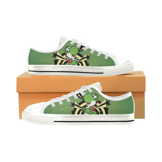 Yoshi White Low Top Canvas Shoes for Kid - TeeAmazing