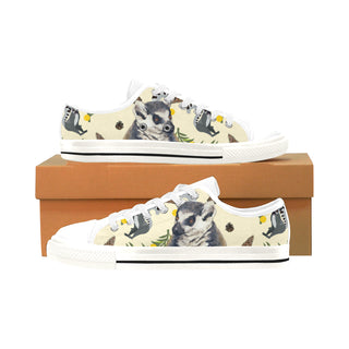 Lemur White Men's Classic Canvas Shoes/Large Size - TeeAmazing