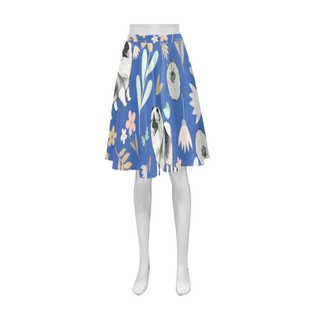 Keeshound Flower Athena Women's Short Skirt - TeeAmazing