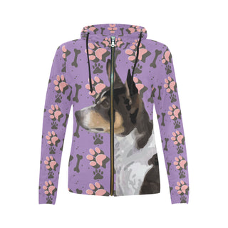 Rat Terrier All Over Print Full Zip Hoodie for Women - TeeAmazing